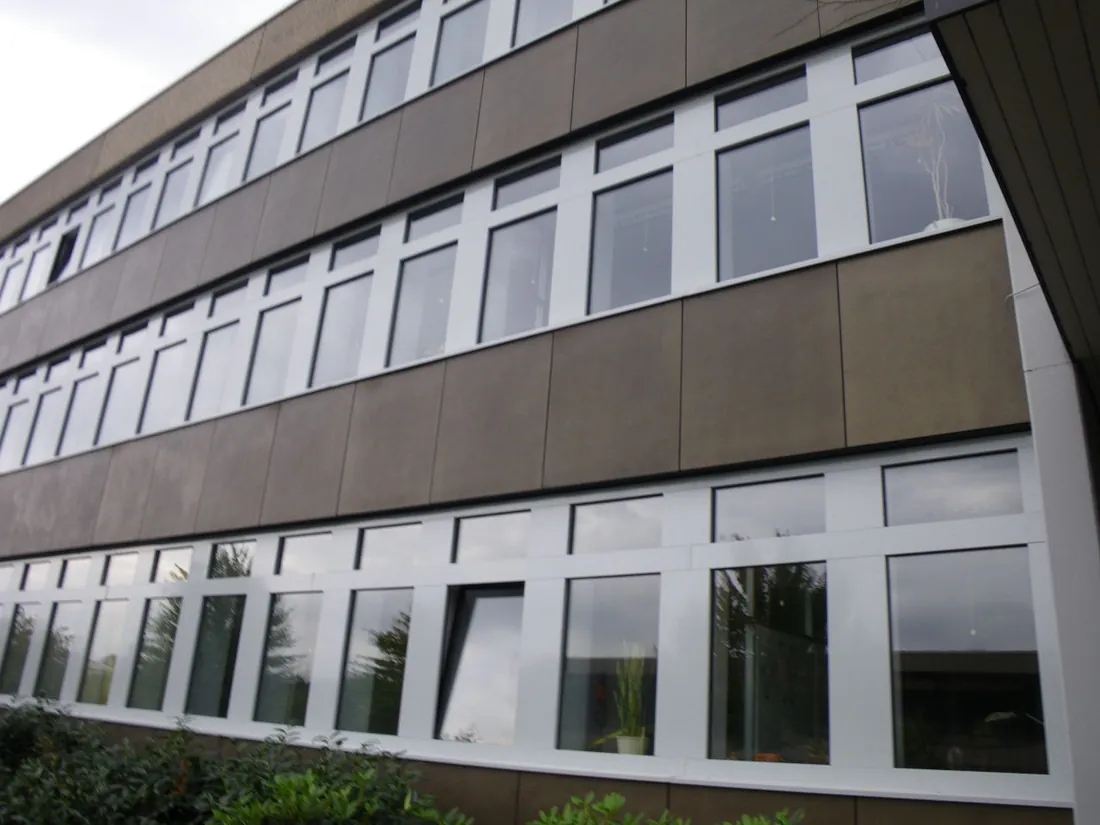 Aluminium facade in Offenbach after the refurbishment